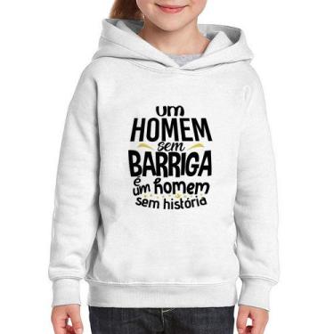 Imagem de Moletom Infantil Um homem sem barriga é um homem sem história - Foca n