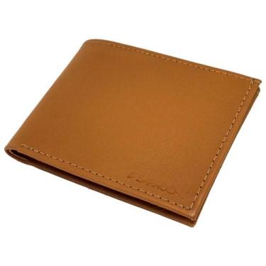 Imagem de Carteira com Porta Cheques em Couro Natural Caramelo - Sarroche