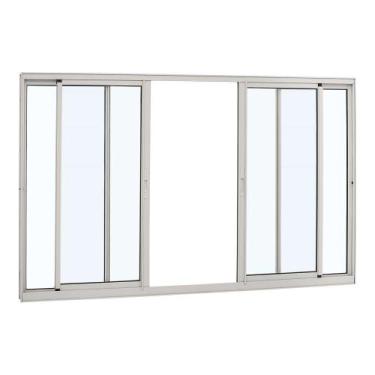 Imagem de Janela de Correr em Alumínio 120 x 200 x 6,4 cm 4 Folhas Alumifort Sas