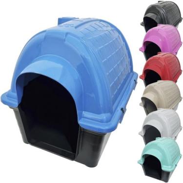 Imagem de Casa Casinha Cachorro Cães Protege Evita Frio Porte Pequeno Plástico I