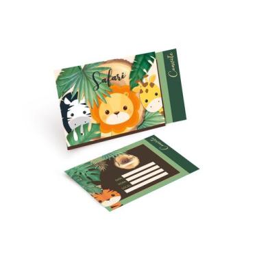 Imagem de Convite - Festa Safari 2 - 08 unidades - Cromus - Rizzo Festas - Cromu