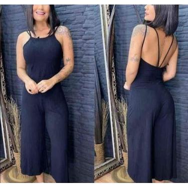 Imagem de macacão pantacourt feminino - rosa chic, Branco, p