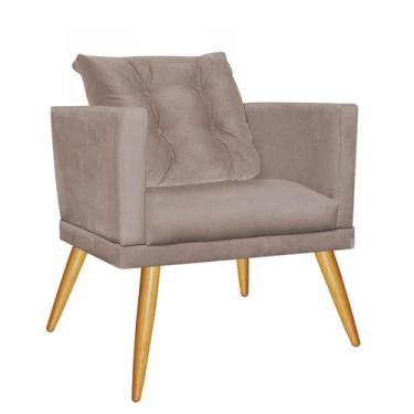 Imagem de Kit 05 Poltrona Cadeira Milena Confort Com almofada Sala Recepção Escr