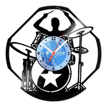 Imagem de Relógio De Parede Disco Vinil Música - Baterista - VMU-039 - Modernart