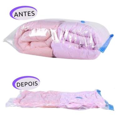 Imagem de Kit 10 Sacos de roupa a Vácuo Hermético 50x60cm Edredom Toalhas Roupas
