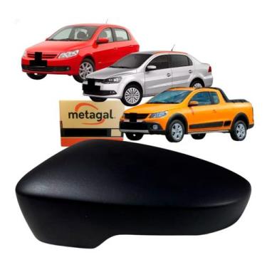 Imagem de Capa Retrovisor esquerdo VW GOL G5 2009 A 2012 Preto Fosco - Metagal