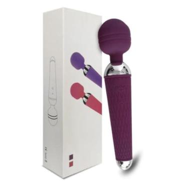 Imagem de Vibrador Varinha Mágica Versátil - Estimulador e Massageador com Cabeça Flexível, Super Potente, Recarregável, Silencioso e Toque Aveludado!