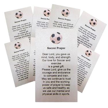Imagem de Westmon Works Um conjunto de cartas de oração de jogadores de futebol em massa com mensagem inspiradora cristã para jogadores de futebol, conjunto de 10
