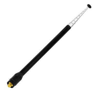 Imagem de Eightwood Antena telescópica portátil de banda larga de 70-1000 MHz Antena de rádio amador fêmea SMA de 9 seções para rádios bidirecionais Kenwood Baofeng UV5R UV82 Scanner HT