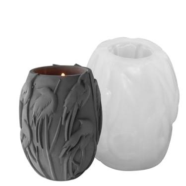 Imagem de Molde de frasco de vela de silicone, copo redondo, molde de silicone, cilindro de concreto, molde de garrafa, suporte de vela, molde de silicone para armazenamento de velas, caixa de joias, vaso, copo