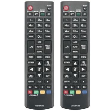 Imagem de 【Pacote com 2】 AKB73975763 Controle remoto de substituição compatível com LG LCD LED TV monitor de sinalização digital AKB75095363 AKB73975762 AKB74475496 AKB74475480 22SM3B 32LS53A 32SM5B 22SM33 B-B