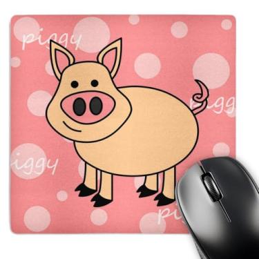 Imagem de 3dRose Mouse pad LLC 20 x 20 x 0,63 cm, porquinho rosa (mp_6179_1)