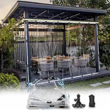 Imagem de Lonas transparentes 35,5 x 38,5 cm, folhas de plástico resistentes à prova d'água com i...