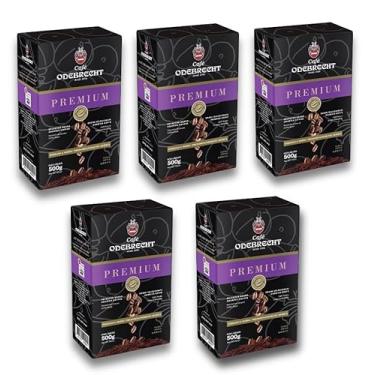 Imagem de Kit 5 Pacotes de Café Odebrecht Torrado e Moido Premium Predominante Arábica 500g - 5 x...