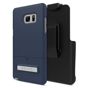 Imagem de Seidio Capa de superfície e coldre combo com suporte para Samsung Note 7 (azul médio/cinza)