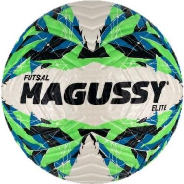 Imagem de Bola De Futsal Magussy Elite, 4, Branco, Verde