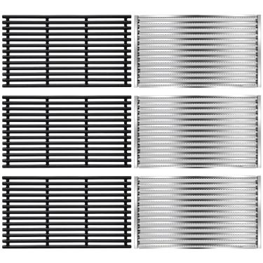Imagem de Hiorucet Substituição de grelha de emissor e grelha para Charbroil Commercial TRU-Infrared 4 queimadores 463242715 463242716 463276016 463257520, para Charbroil Signature 463255020 463276016 G533-2200
