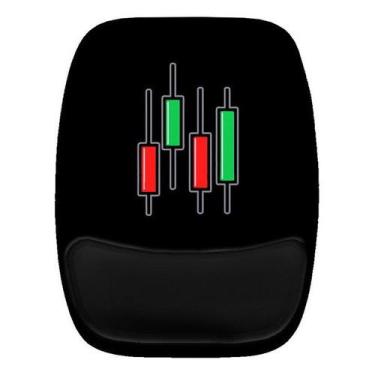 Imagem de Mouse Pad Ergonomico Candlestick Trader Investidor - Cn Confecções