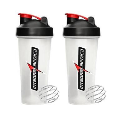 Imagem de Kit 2 Coqueteleira 600ml Academia Integralmédica C/ Blender Mola - INT