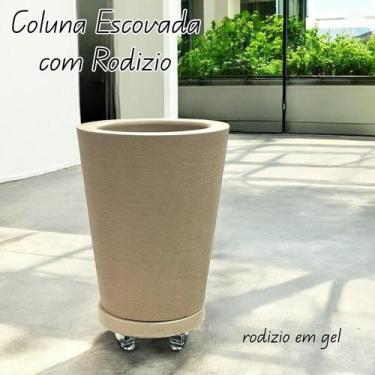 Imagem de Vaso de planta decorativo Coluna  em Polietileno 47cm de altura com ro