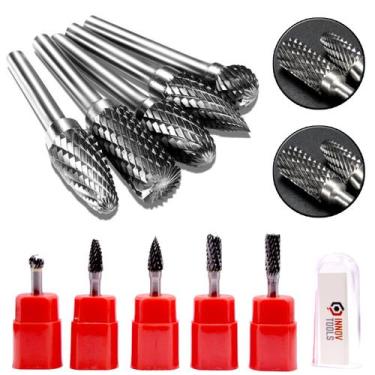 Imagem de Kit 5 Broca Fresa Lima Rotativa Metal Duro Tungstênio 6mm - INNOV TOOL