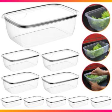 Imagem de Kit 10 Marmita Potes 350ml / 700ml / 3,6 Litros Bpa Free Alimentos Org