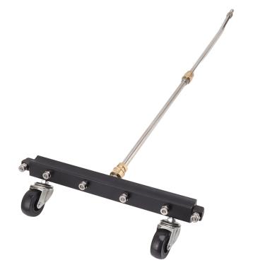 Imagem de Limpador de material rodante GRCFUMO com 6 bicos, 2 varinhas de extensão sob a vassoura de água do carro com roda giratória, acessório de lavadora de pressão do material rodante (Bestratingssproeier)