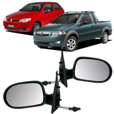 Imagem de Par Retrovisor Palio Strada Essence 2011 A 2016 2 Portas com Controle 