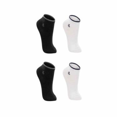 Imagem de Kit 4 Meias Lupo Infantil Cano Curto Algodão Macio Respirável Uso Diár