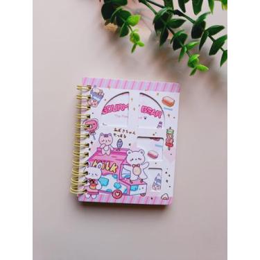 Imagem de Caderneta Ursinho Janela Gourmet Bear Espiral Pequena - Caderno, Branc