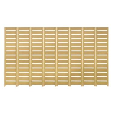 Imagem de Biombo Slim Divisória de Ambiente MDF Reto Com Pés Painel Separador Decoração (8, Horizontal)