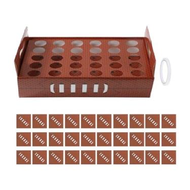 Imagem de SiaBiced ETILIONAL de CONE de CONE de FESTO Decoração de casamento decorativo com 30 papéis de cone de conexão Caixa de suporte para engajamento de férias, Rúgbi