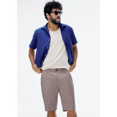 Imagem de Bermuda Masculina Em Sarja Chino - Hering, 046, Azul navy