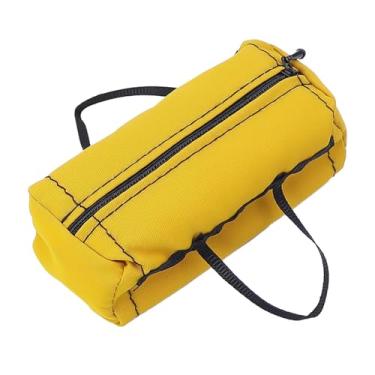 Imagem de Kokiya Hobby Car Saco de viagem Bagagem na cobertura da telhado 1/10 Bolsa de bagagem de carro de brinquedo RC Bagagem de viagem para SCX10, Amarelo
