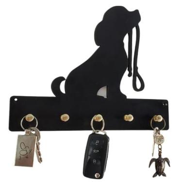 Imagem de Porta Chaves Cachorrinho Com 5 Ganchos E Dupla Face - 25cm - By Hands