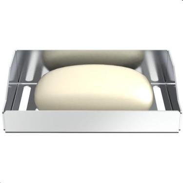 Imagem de Porta Sabonete Adesivo Inox De Parede Banheiro DF - CromoShop Home and