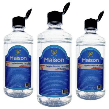 Imagem de Álcool Gel 70 % Mata 99,9% Das Bactérias 3 un de 500g - Maison