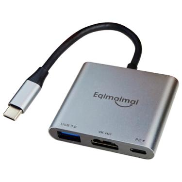 Imagem de eqimaimai Adaptador Usb C Para Hdmi, 4K A 30 Hdmi Para Usb C, Adaptador Usbc Para Hdmi Com Usb 3.0, Carregamento Pd De 100 W, Hub Multiporta Compatível Com Macbook Pro, Ipad Air, Iphone, Laptop, Tv,