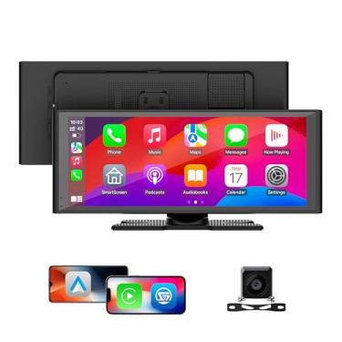 Imagem de XBAY Tela Portátil Apple Carplay Para Carro, Tela Sem Fio Android Auto De 10,26", Adicione Apple Carplay A Qualquer Carro Com Câmera De Ré 1080P, Controle De Voz, Bluetooth, Fm, Superlink, Navegaçã