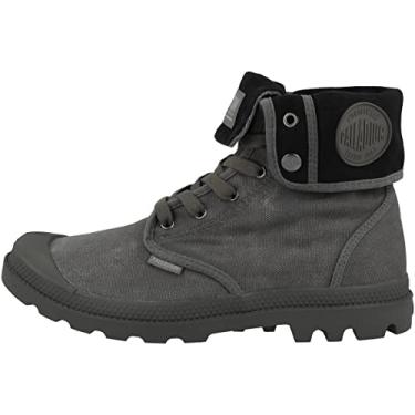 Imagem de Palladium Bota masculina folgada de lona moderna, Metal/preto, 7