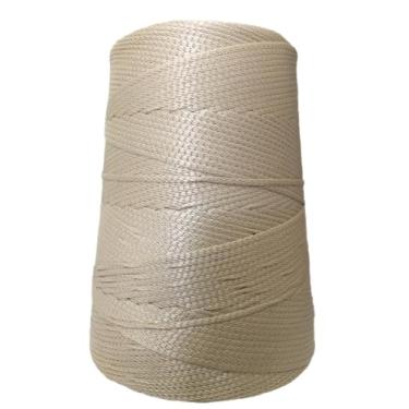 Imagem de Fio nautico 500g 3mm 500m cores Linha Rabo rato bolsa corda cordão polipropileno croche trico cone (Juta)