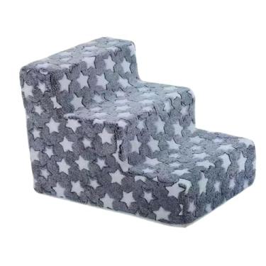Imagem de Gralara Escada de cães escaladas de escalada de alta densidade espuma de 3 escada de estimação com rampa de cachorro lavável para cães para cães pequenos