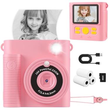 Imagem de Câmera de impressão instantânea infantil – Câmera digital HD 1080p para crianças, cartão SD 32G, perfeita para meninas e meninos de 3 a 11 anos – Presente de Natal e aniversário