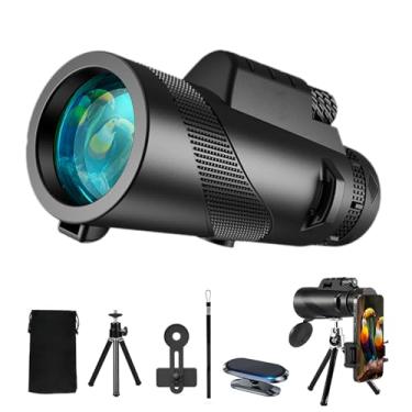 Imagem de Telescópio monocular profissional 80 x 100 de alta potência para smartphone, monóculos para adultos, telescópio monocular de alta definição para observação de estrelas, caça, vida selvagem, observação