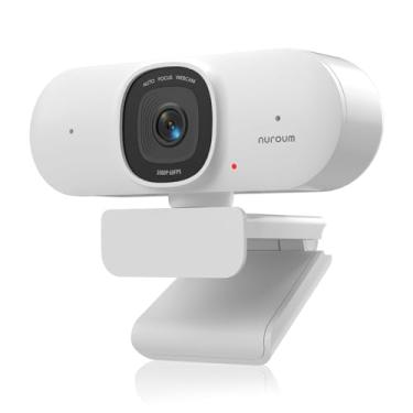 Imagem de NUROUM Webcam V15AF 2K para PC, câmera Web AutoFocus 1080p 60FPS com microfone, capa de privacidade e mudo, microfone duplo 75°FOV USB FHD câmera de computador, Plug and Play para Zoom/Skype/Teams
