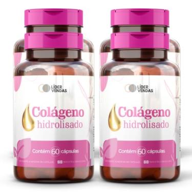 Imagem de Colágeno Hidrolisado - 1g com 60 cápulas - 4 potes