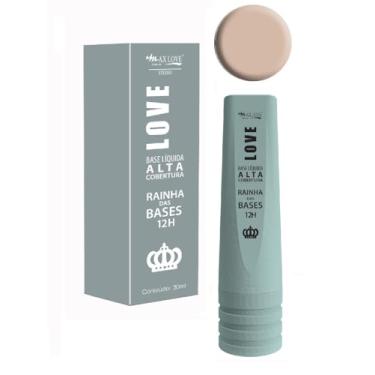 Imagem de Base Líquida Max Love - Alta Cobertura, Acabamento Matte, Longa Duração 12 Horas - Rainha Das Bases - Cor 601