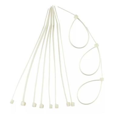 Imagem de Abraçadeira nylon fita plástica 4.8x500mm 100pç branco eda cinta presi