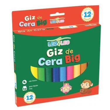 Imagem de Giz de Cera 12 Cores Big - Leo Leo - Jocar office