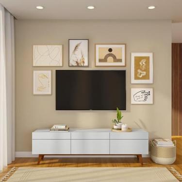 Imagem de Rack Coventry I 3 GV Branco Acetinado 180 cm - Mobly